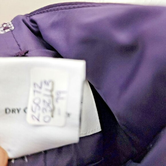 Priscilla of Boston Silk Strapless Cocktail Dress Purple Size 2 Bridesmaid Forma - Picture 4 of 8